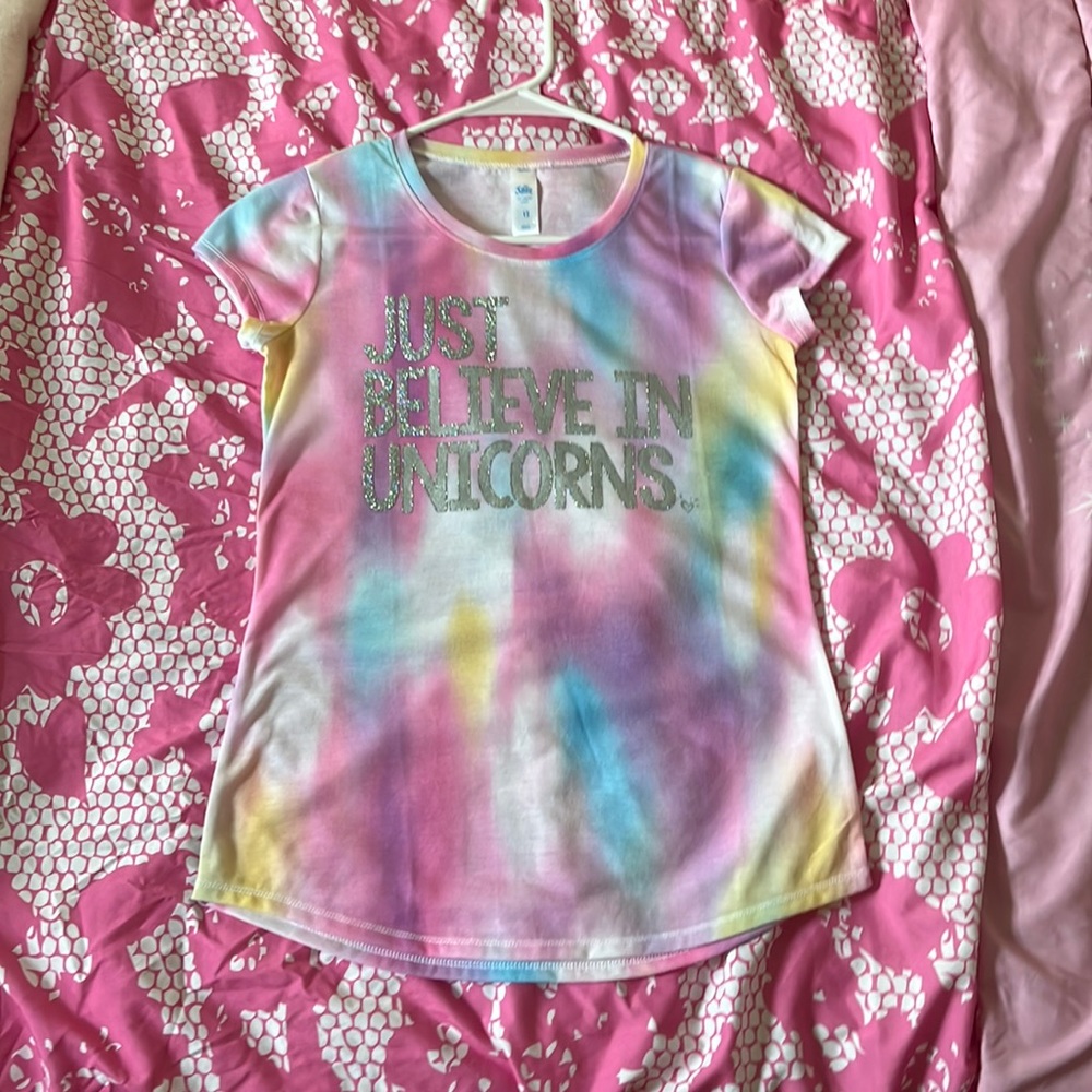 Justice Girls “Just Believe In Unicorns” Tee Shirt
